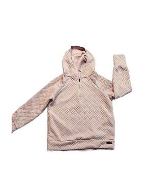 NINE WEST ~ Light Blush Pink Quilted Hooded Activewear Pullover jacket size S